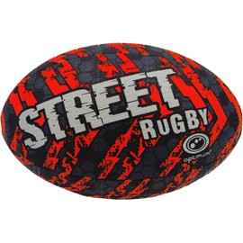 Optimum STREET RUGBY BALL - BLACK/ORANGE - MIDI