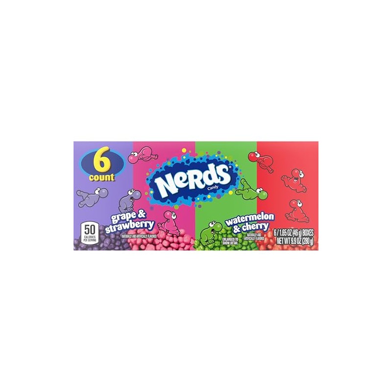 NERDS Candy Dual Variety Pack - Grape & Strawberry, Watermelon