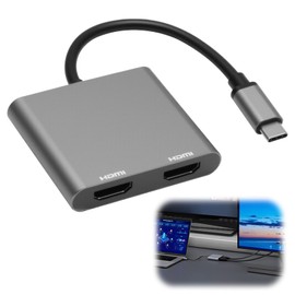USB C to Dual HDMI Adapter 4K@60Hz Type C to HDMI Adapter Dual Monitor Support HDMI Splitter Extended Display for Thunderbolt 3, USB C 3.1/3.0 Laptop/HP/Dell/Surface/Lenovo/Thinkpad/MacBook