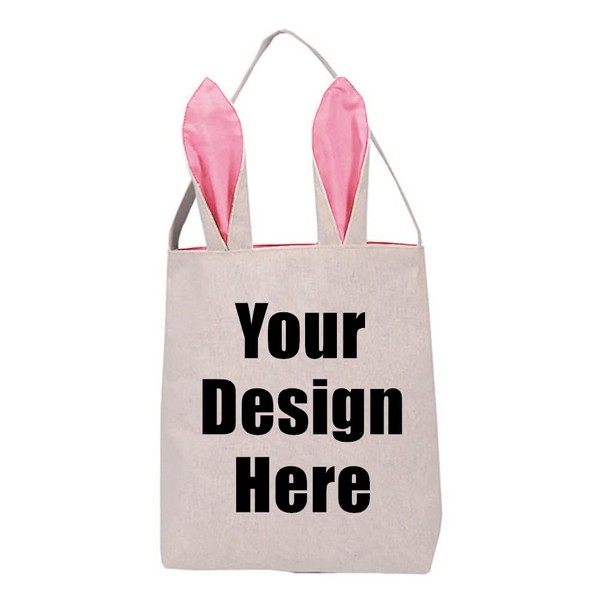 TopTie Custom Easter Gift Bag Personalized Polyester Easter Basket Bag