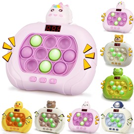 TENGEE Electric Push Pop Game, Educational Toy, Boys and Girls, Birthday Gift, 5, 6, 7 Years, Elementary School Students, Popular, Fast Push, Screen Included, 6 Modes, 999+ Levels, Japanese