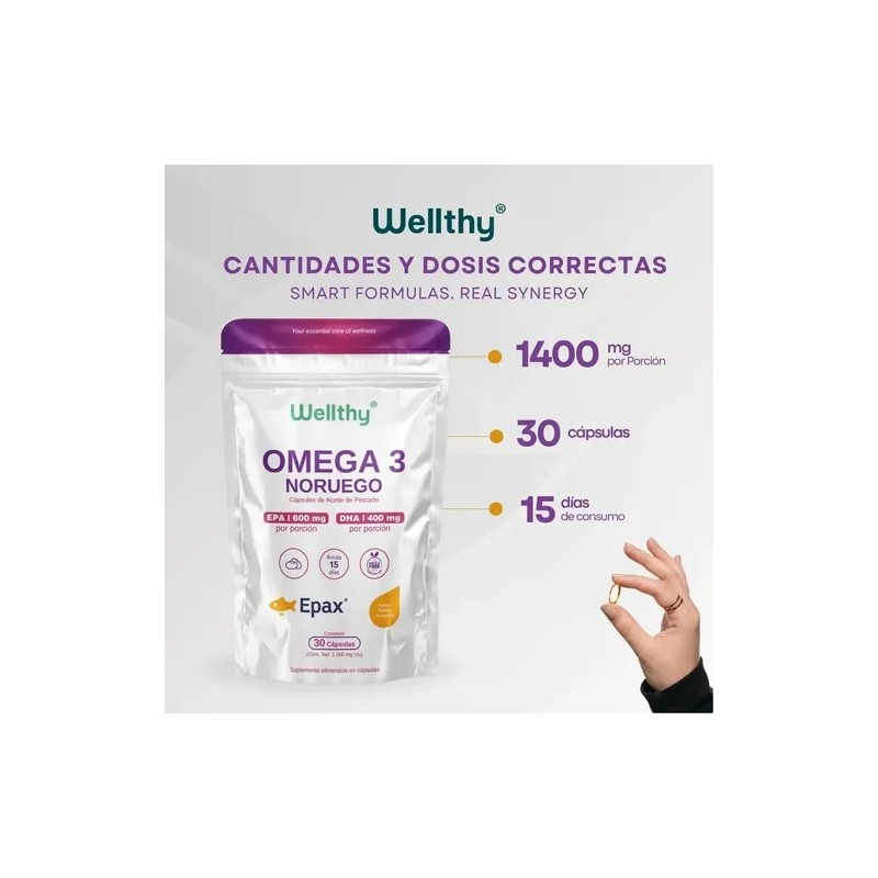 Omega 3 Salmón Noruego Epax 30 Cápsulas Norwegian Salmon Omega