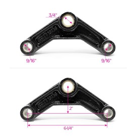 Pair of 8301 Curved Equalizers for 1-3/4" Wide Double Eye Springs, Replaces EQ458 & 220AIT3B, 2,000lb - 7,000lb Axles Applications