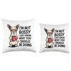Bossy Chihuahua Coffee Lover Funny Dog Sarcastic Attitude Throw Pillow