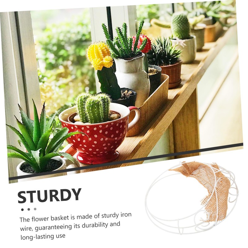 Outanaya Hanging Flower Basket Holder Iron Wire Planter Hook for