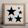 MAGJUCHE Stars Stencil 6 Inches, Reusable Big Small Star Stencil