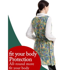 Delantales APRONNER de talla grande para mujer, con bolsillos, delantal de algodón y lino, para hornear, cocina, cocina, Diseño floral colorido, Talla única