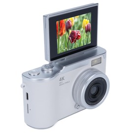 Bewinner FHD 1080P Digital Camera with 48MP Sensor, 2.4" Flip Screen, 18X Zoom, LED Fill Light, Self Timer & Filters, Compact Point and Shoot Camera for Travel & Vlogging (White)