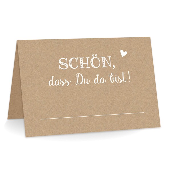 KuschelICH Premium Place Cards "Schön das Du da Bist mit