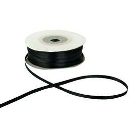 3mm x 40m Black Double Sided Satin Ribbon