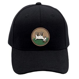 PATCHTOWN Fainting Goat Hat! Adjustable-Back Ball Cap with Embroidered Fainting Goat (Black)