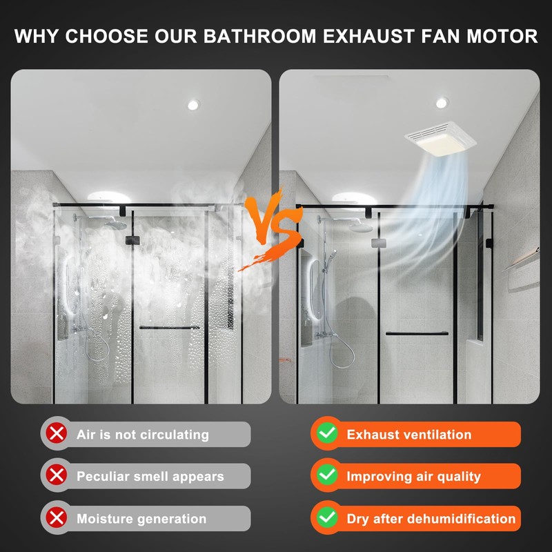 Hiorucet S97017450 Bathroom Vent Fan Motor for Broan Nutone 771,