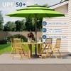 Tobeos 9FT 3 Tiers Patio Umbrella with Auto Tilt and