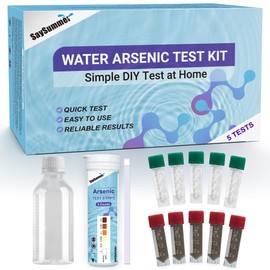 Arsenic Water Test Kit: 5 Counts Arsenic Test Kit for Water 0-500 ppb/0-0.5 ppm for Drinking Water Well Home Camping Water and More