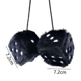 Hanging Dice Pair of Hanging Couple Car Pendant with Dots Car Interior Ornament Decoration for Car Decoration (black)