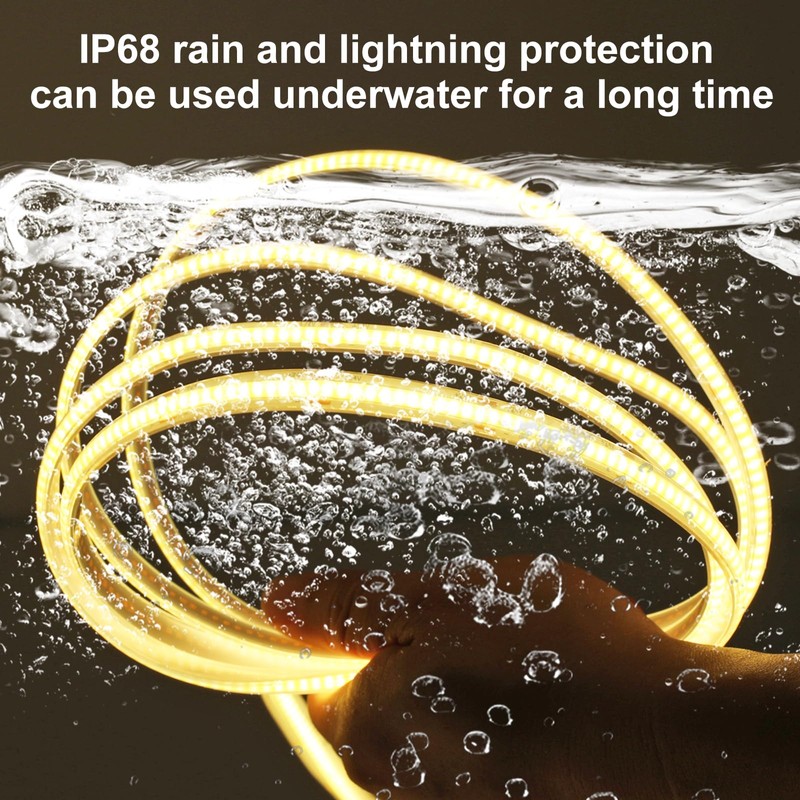 Outdoor solar light strip, LED light strip solar 6000mAh 32.8