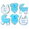 Baby Shower Assortment Cookies- 6 Decorated Crunchy Shortbread Cookies Individually