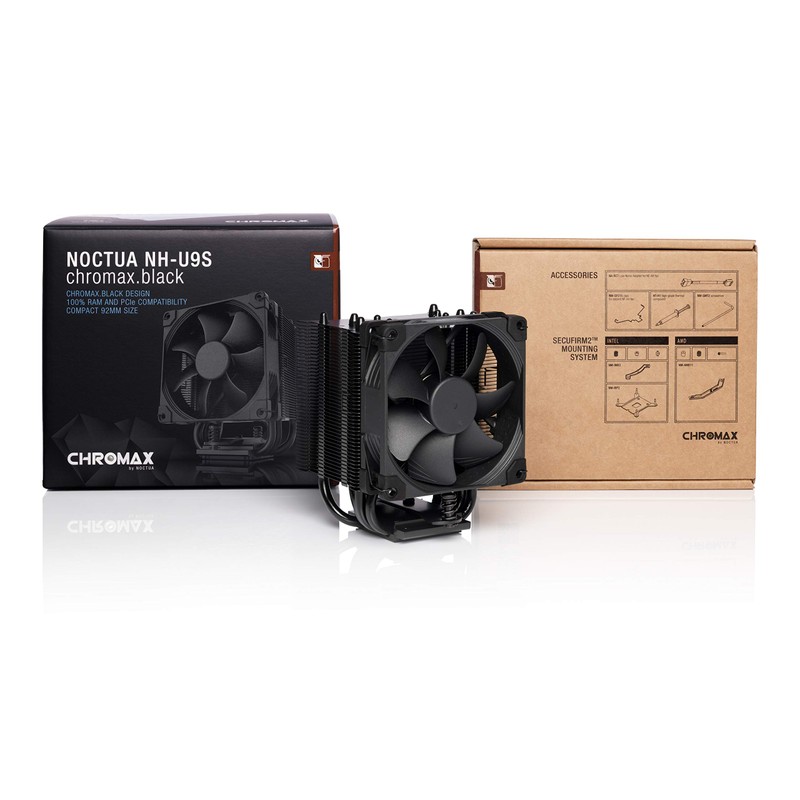 Noctua NH-U9S chromax.Black, 92mm Single-Tower CPU Cooler (Black)