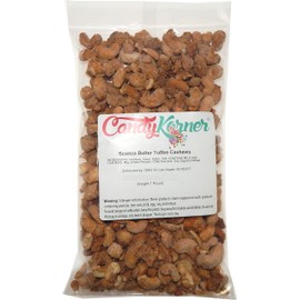Sconza Butter Toffee Cashews - Cashews Covered in Butter Toffee 1 Pound ( 16 Ounce ) By CandyKorner