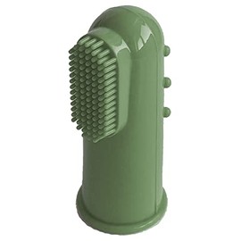 Baby Finger Toothbrushes Teething Brush Toddler Clean Teeth Soft Bristles Dental Oral Hygiene Case (Dark Green)