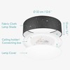Navaris Flush Mount Ceiling Light - 12.6" Diameter Drum Lamp