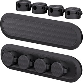 Cable Management, Cord Organizer with Magnetic Cable Clips, Desk Accessories for Most Phone Cable - 2 Pack