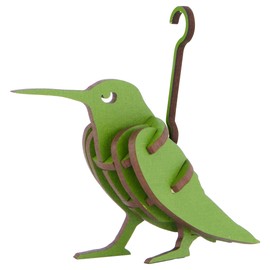Little & Wood: Woodlet: Small - Hummingbird - Green, 3D Wooden Kit-Set, Bird Puzzle, Easy Assembly, Pop Build Fun, Sustainably Sourced Wood, Ages 6+