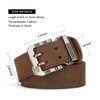 BISON DENIM Men's Belts Leather Dress Genuine Leather Classic Heavy