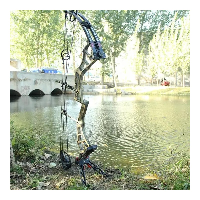 Compound Bow, Foldable Portable Bow Compound Bow Kick Holder Rack