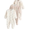 NEXT Embroidered Baby Pyjamas 3 Pack Neutral 0 Months