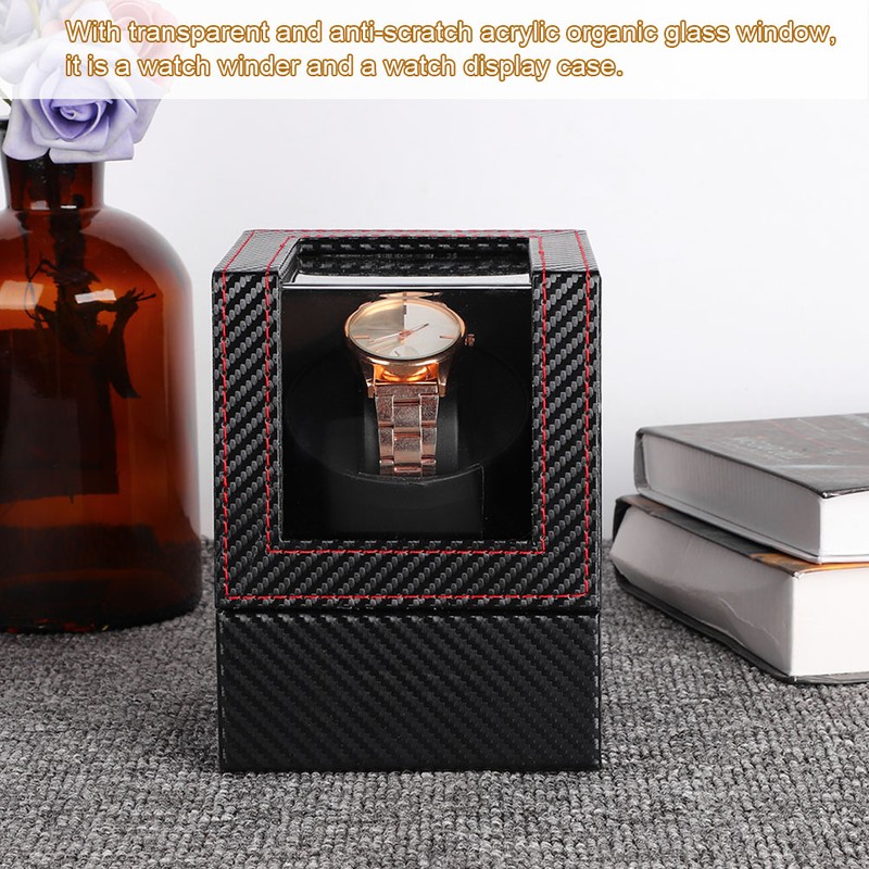 Single Automatic Watch Winder with Quiet Motor Wristwatch Display Case