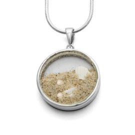 DUR Women's Earrings "Sandstorm" and Pendant "Sandstorm" with Chain "Stardust" | Set | 925 Silver | Beach Sand | P2936 | K2248 | O4835, Sterling Silver Sterling silver Sand, No Gemstone