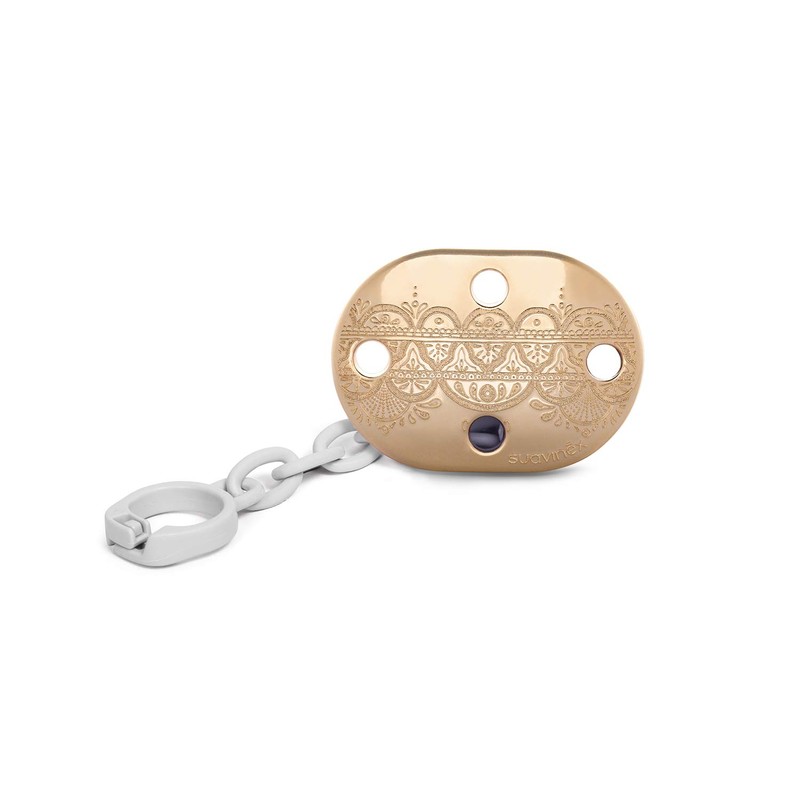 Suavinex Set De Biberon, Chupon Y Broche Couture, Blanco, Paquete