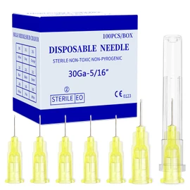 Disposable Luer Lock Needle 30Ga 8mm 100Pack(30Ga-0.3IN）
