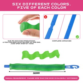 30 Stück Heatless Curls Lockenwickler Über Nacht für Langhaar - Locken ohne Hitze Overnight Waves Hair Curler mit Styling Haken, Perfekt für Schlaf & Tagesstyling bei allen Haarlängen