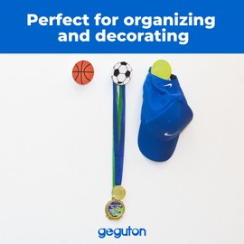 GEGUTON Tennis Ball Shaped Decorative Wall Hook – Steel, Multicolor, Sporty and Playful Design – Holds Towels, Bags, Hats and More, Ideal for Kids’ Rooms, Great Gift