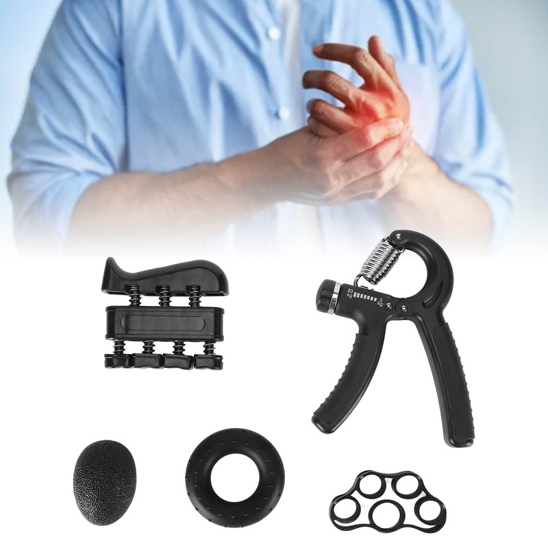 Hand Grip Strengthener Kit Elastic Silicone Skin Friendly Portable Forearm