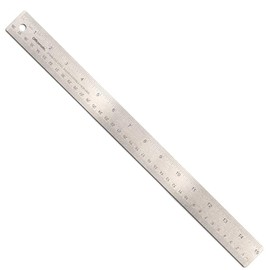 Officemate - Regla clásica de acero inoxidable, 15 pulgadas con medidas métricas, plata