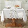 JIALE Table Cloth Rectangle Table, Heavy Duty Cotton Linen Waterproof