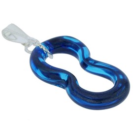 GlassOfVenice Murano Glass Infinity Pendant - Blue