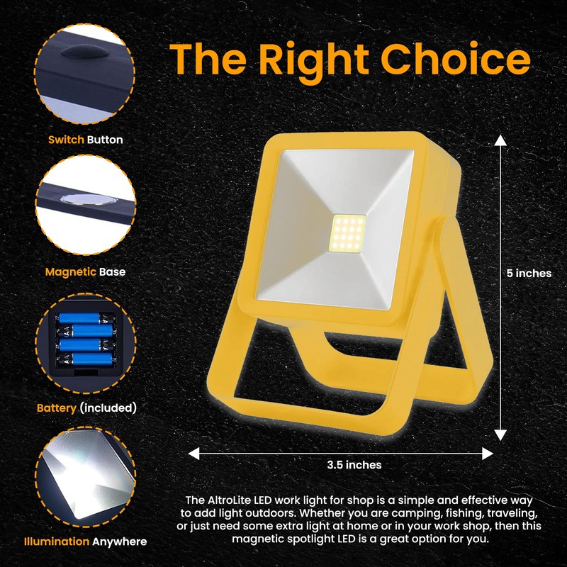 AlltroLite Stance 2-Pack Magnetic LED Work Light | 200 lumens