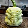 Gorilla pumpkin mold for growing gorilla shaped pumpkin and watermelon