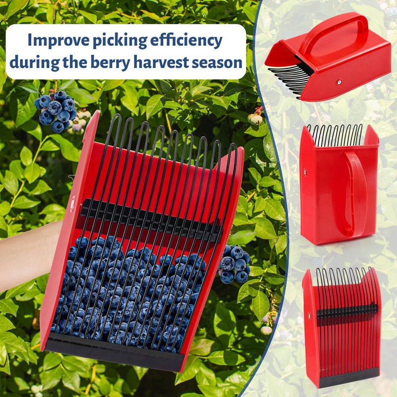 Hanotic 2 Packs Berry Picker, Plastic Blueberry Picker Scoop with