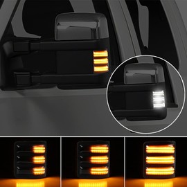 2pcs Ford Side Mirror Dynamic Led Lights Sequential Turn Signal Light Daytime Running Lights For Ford F250 F350 F450 Super Duty 2008-2016