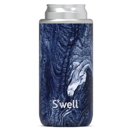 S'well Stainless Steel Chiller - Slim Azurite Marble - Fits 12oz Cans and Slim Bottles Triple-Layered Vacuum-Insulated Keeps Drinks Cool for Up to 6 Hours - Dishwasher-Safe BPA-Free for Travel