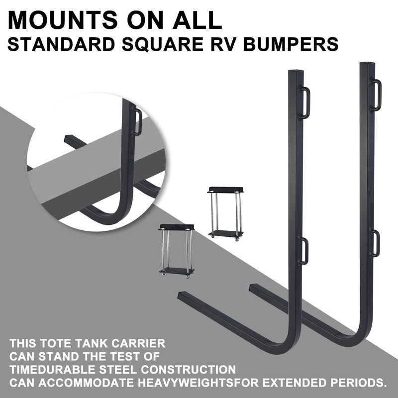 RV Bumper Rack,Bumper Mount Tote Tank Holder,RV Bumper Support Bracket