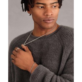 Porment Italy S925 Sterling Silver Rope Chain Necklace for Women, Simple Sturdy 2mm Solid Sterling Silver for Women Men Jewelry Gifts 18"