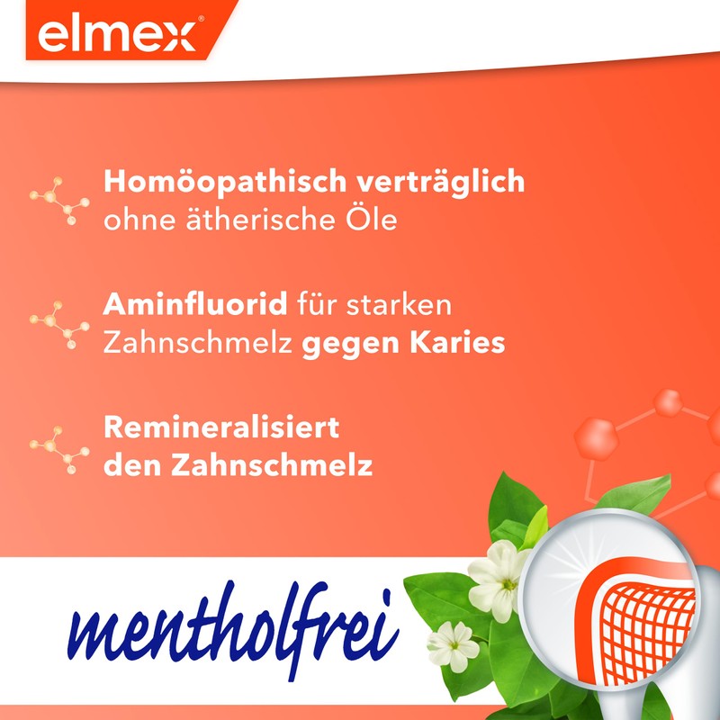 elmex menthol-free toothpaste, 1-pack (1 x 75 ml)