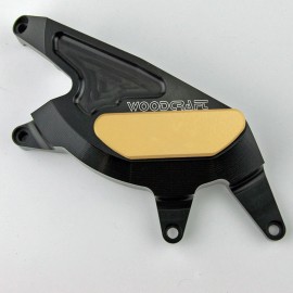 Woodcraft SUZUKI 2003-2012 SV650 WOODCRAFT RHS CLUTCH COVER ENGINE PROTECTOR - GOLD PLATE