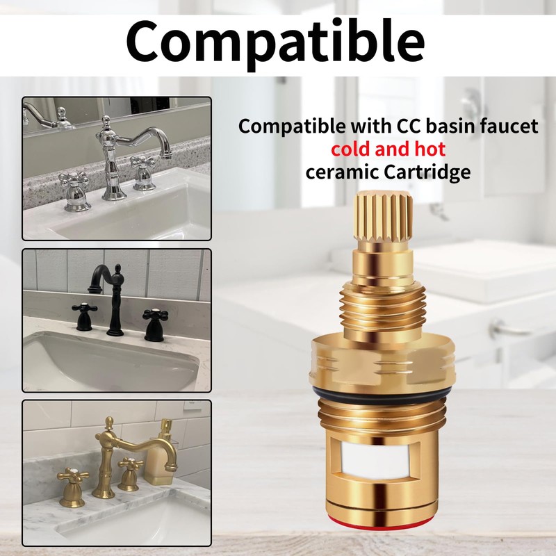Brass KSRPL3200CC Cold and Brass KSRPL3200HC Hot Faucet Cartridge. This